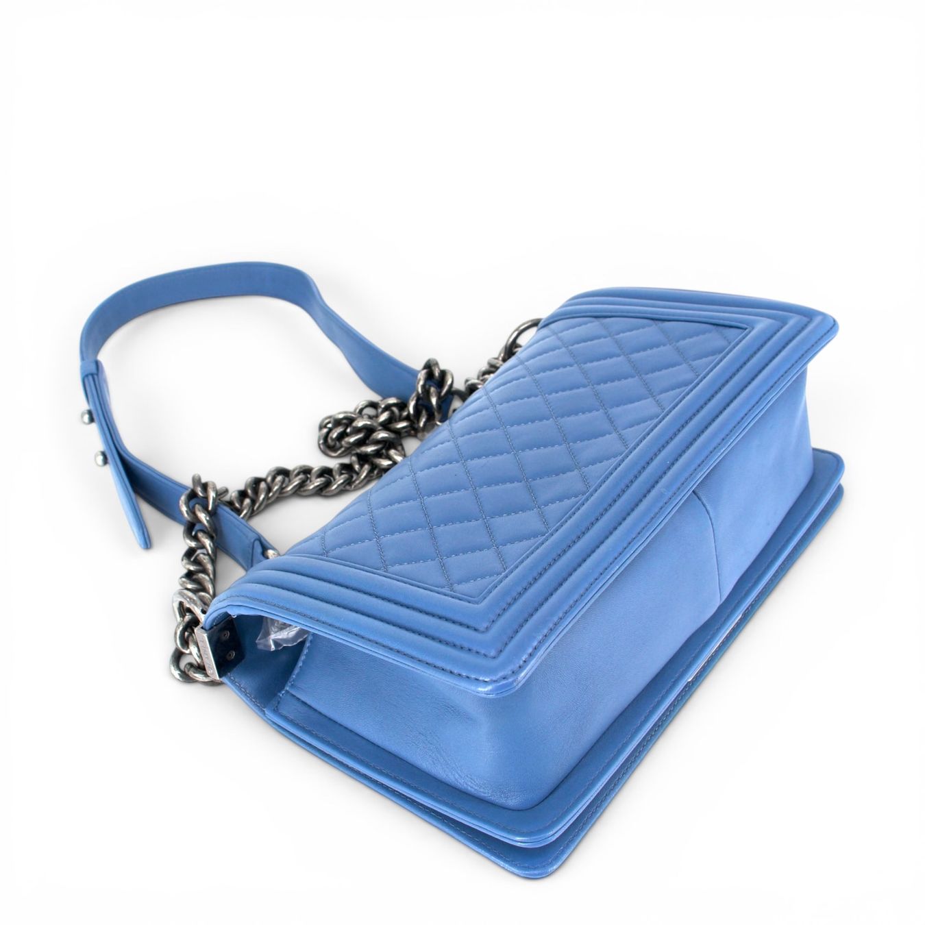 Chanel Borse da donna: Chanel Medium Boy blau RHW – Usato da Binningen venduto da Designerlabels 9