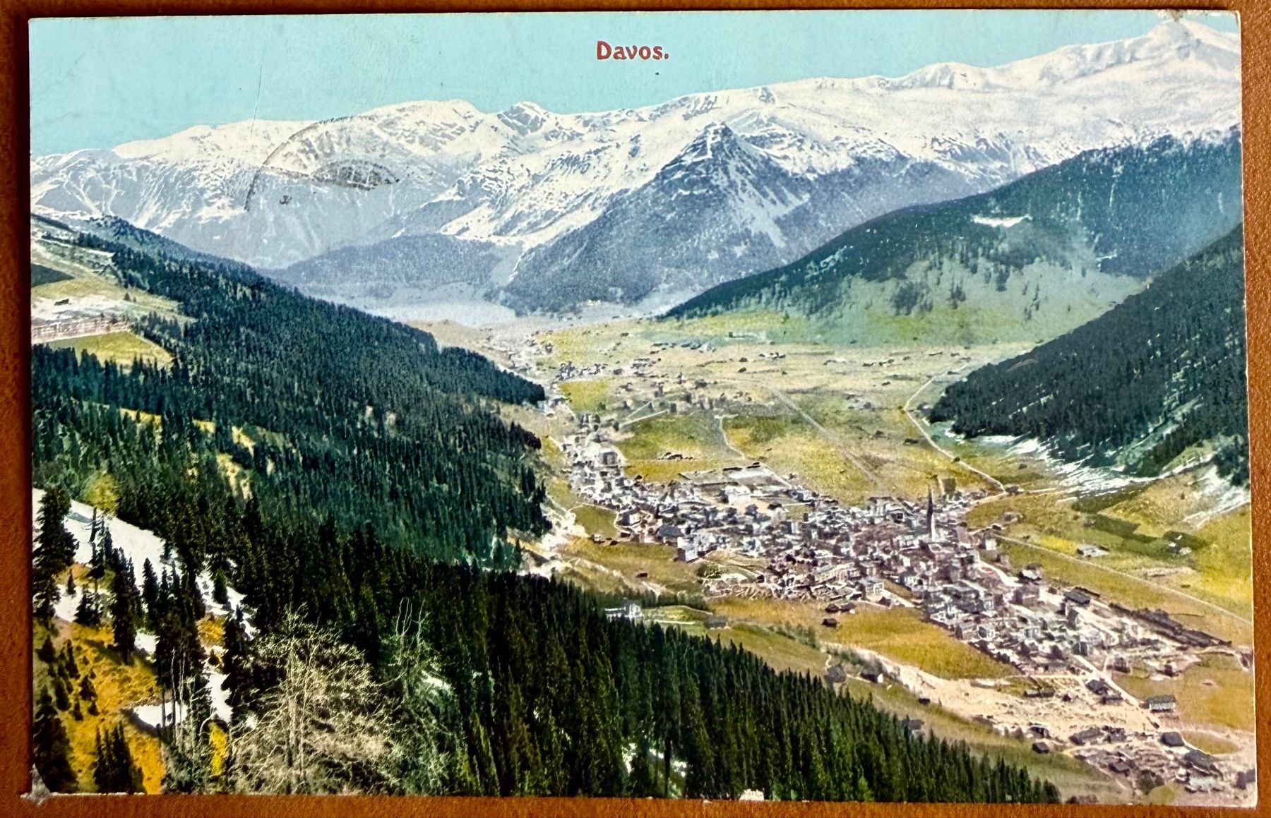 Ansichtskarten: Davos - Panorama  1933 – Gebraucht aus Lutry von Ediego