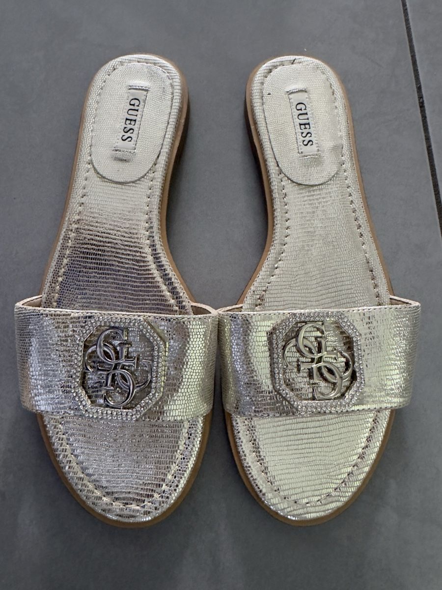 Scarpe da donna: Sandales Guess dorées – Usato da Saxon venduto da joe_75hb