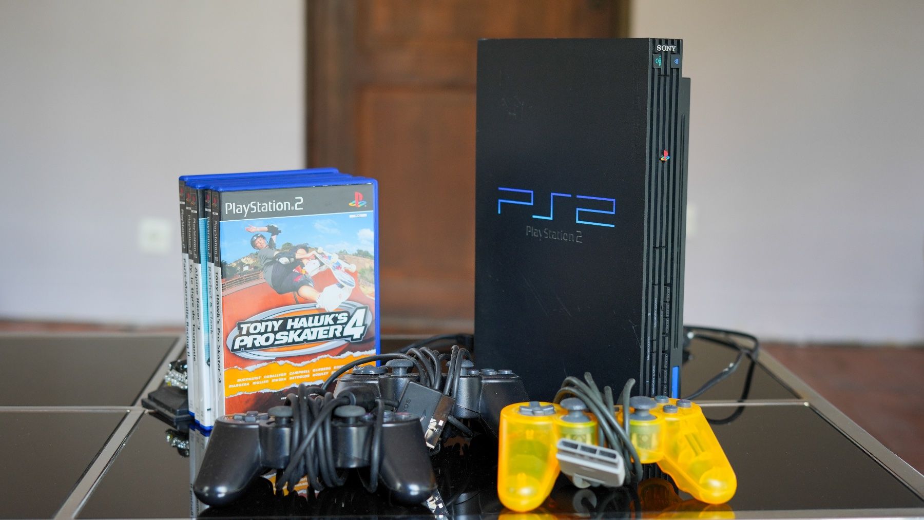 Console Sony PlayStation 2 avec trois manettes et des jeux (Gebraucht ...