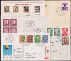 1926-67, Lot mit 5 sauberen Pro Juventute Belegen, sauber
