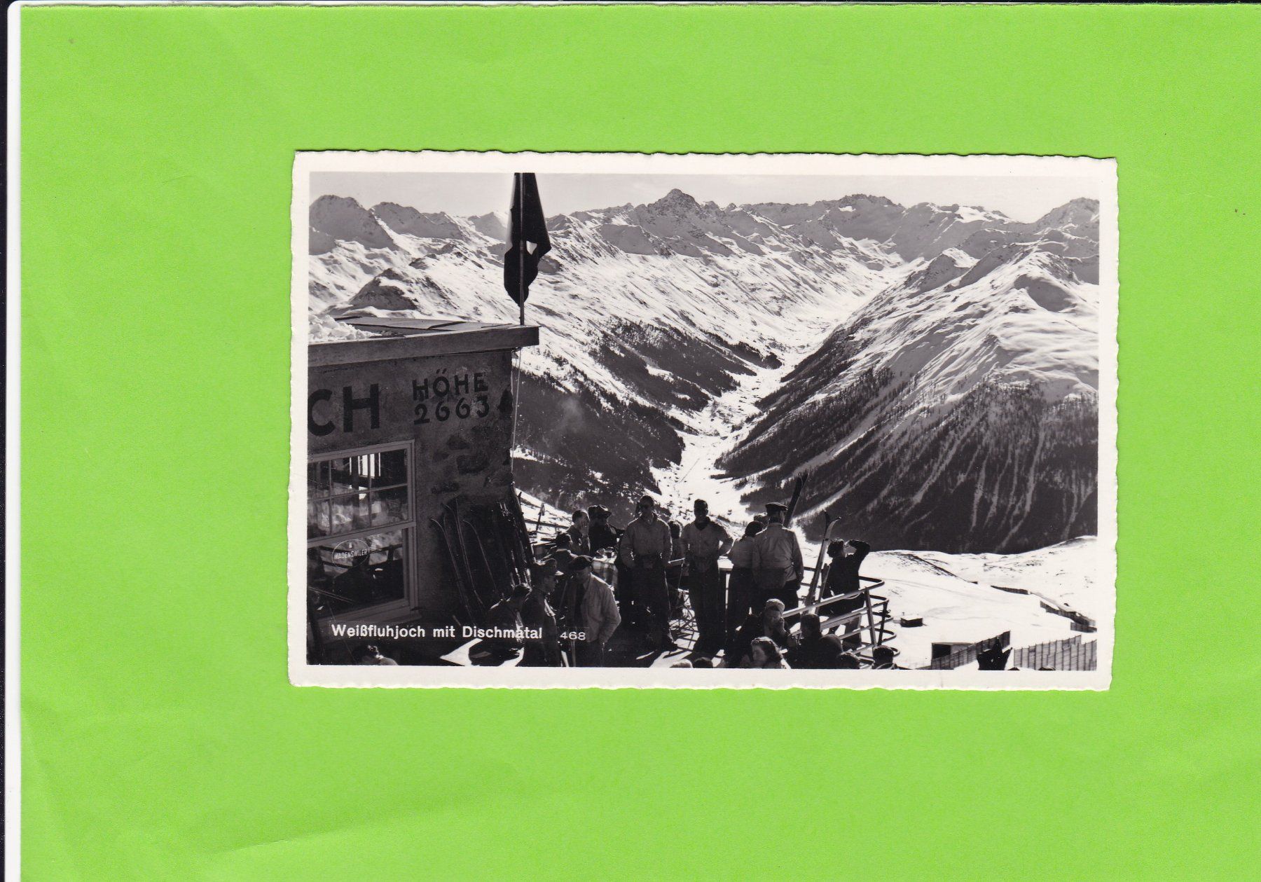 Cartoline postali: Weissfluhjoch-Terrasse-belebt – Usato da St. Peterzell venduto da neckertal