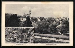 Baldingen /Aarg., Ortsansicht mit Kirche