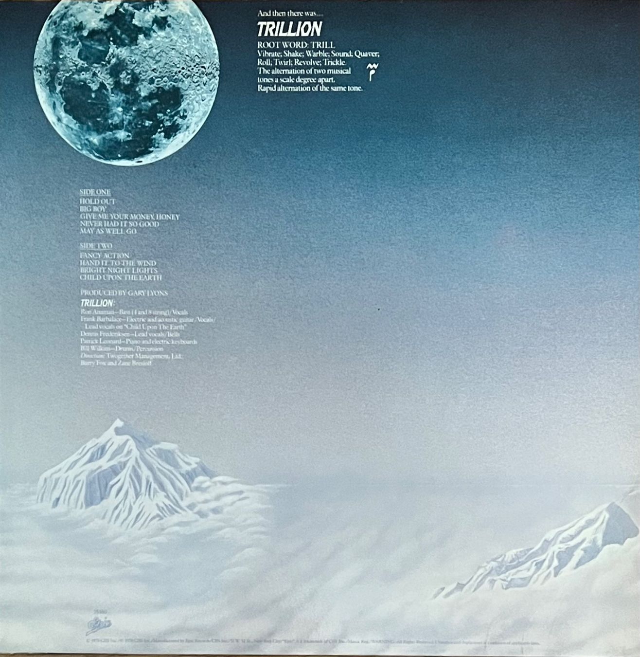 Schallplatten: TRILLION  -  ROOT WORLD TRILL – Gebraucht aus Horw von Belowzero0 1