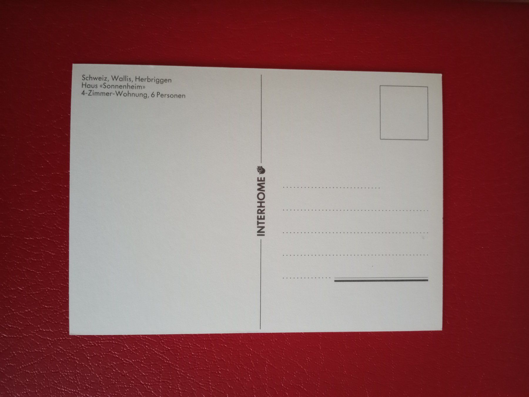 Cartoline postali: Herbriggen Wallis Haus Sonnenheim – Usato da Küttigen venduto da Melisch1000 1
