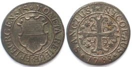 Schweiz - Freiburg FREIBURG Halbbatzen 1788 Billon unz
