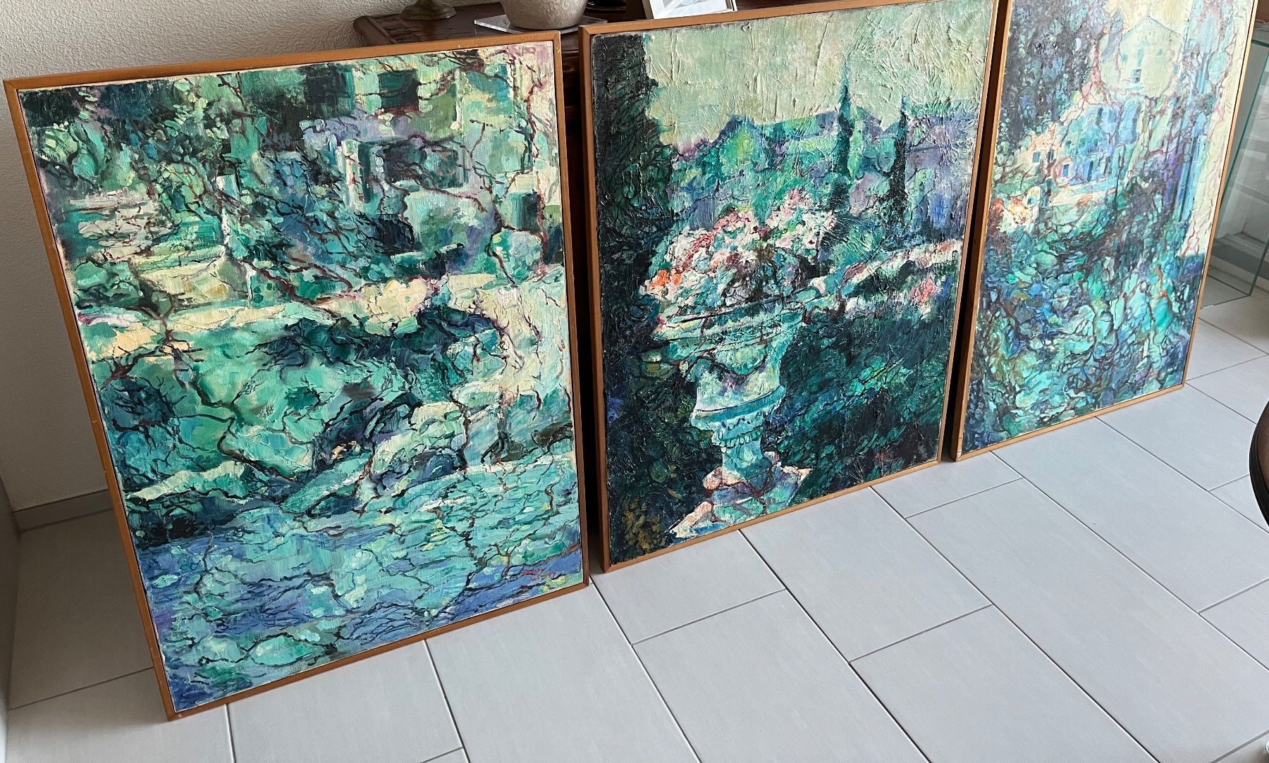 Dipinti: Triptychon - dreiteiliges Gemälde – Usato da Stetten AG venduto da Brissago25