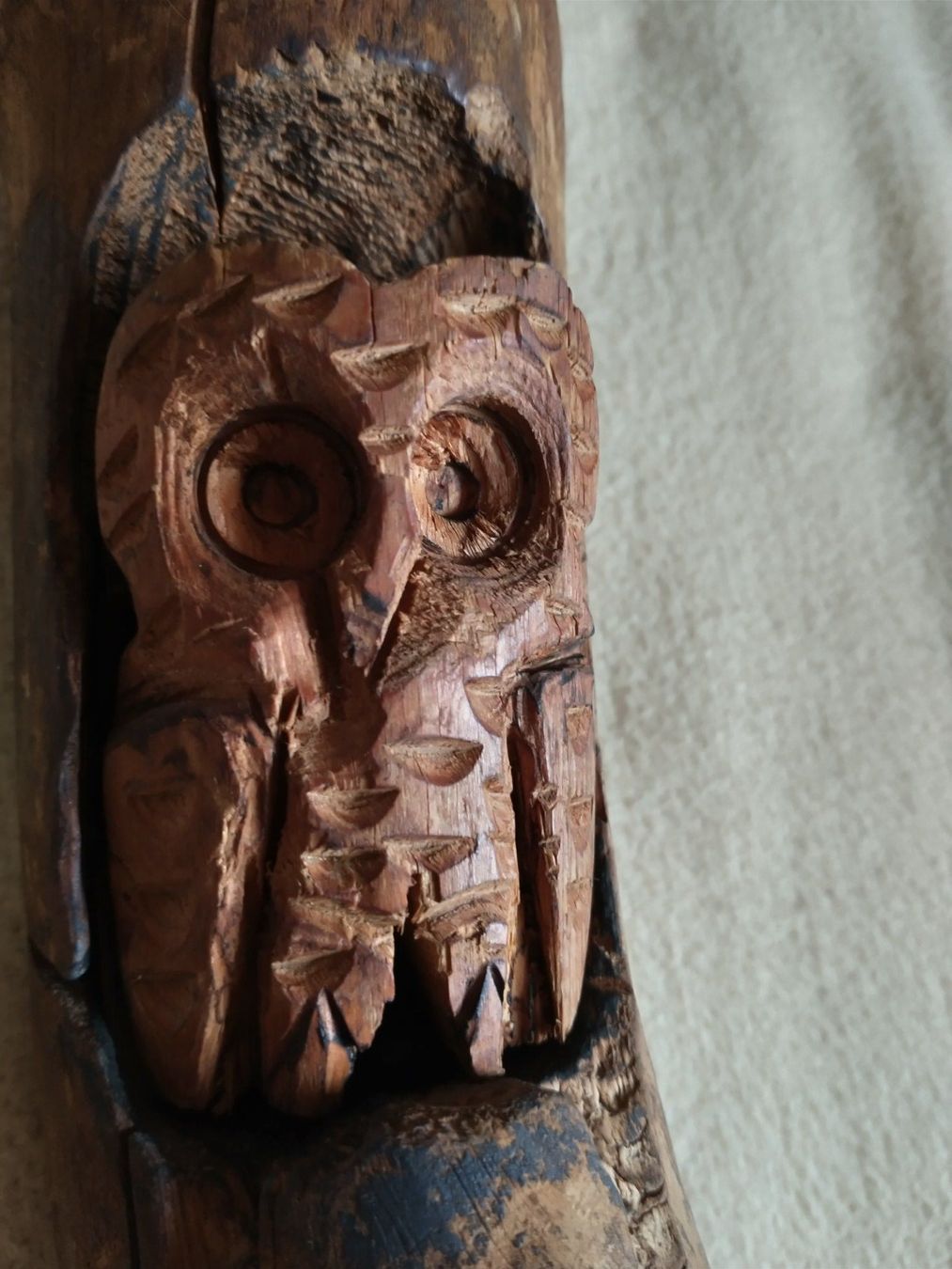 Sculture & Statue: Geschnitzte Eule aus Holz, Handarbeit,  vintage Top! – Usato da Löhningen venduto da Chimae67 2