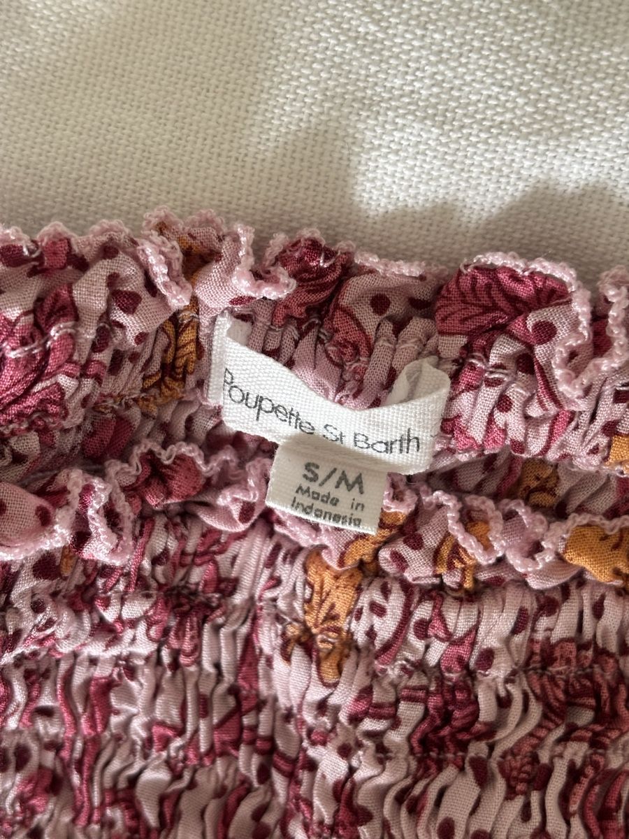 Camicette: Poupette St Barth Bluse Pink geblümt Puffärmel – Usato da Winkel venduto da Zimtguetzli 2