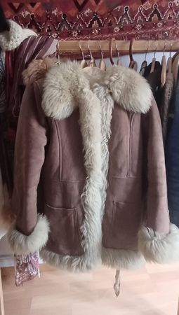 Vintage Shearling Pennylane Lammfell Jacke Winter Warm Braun