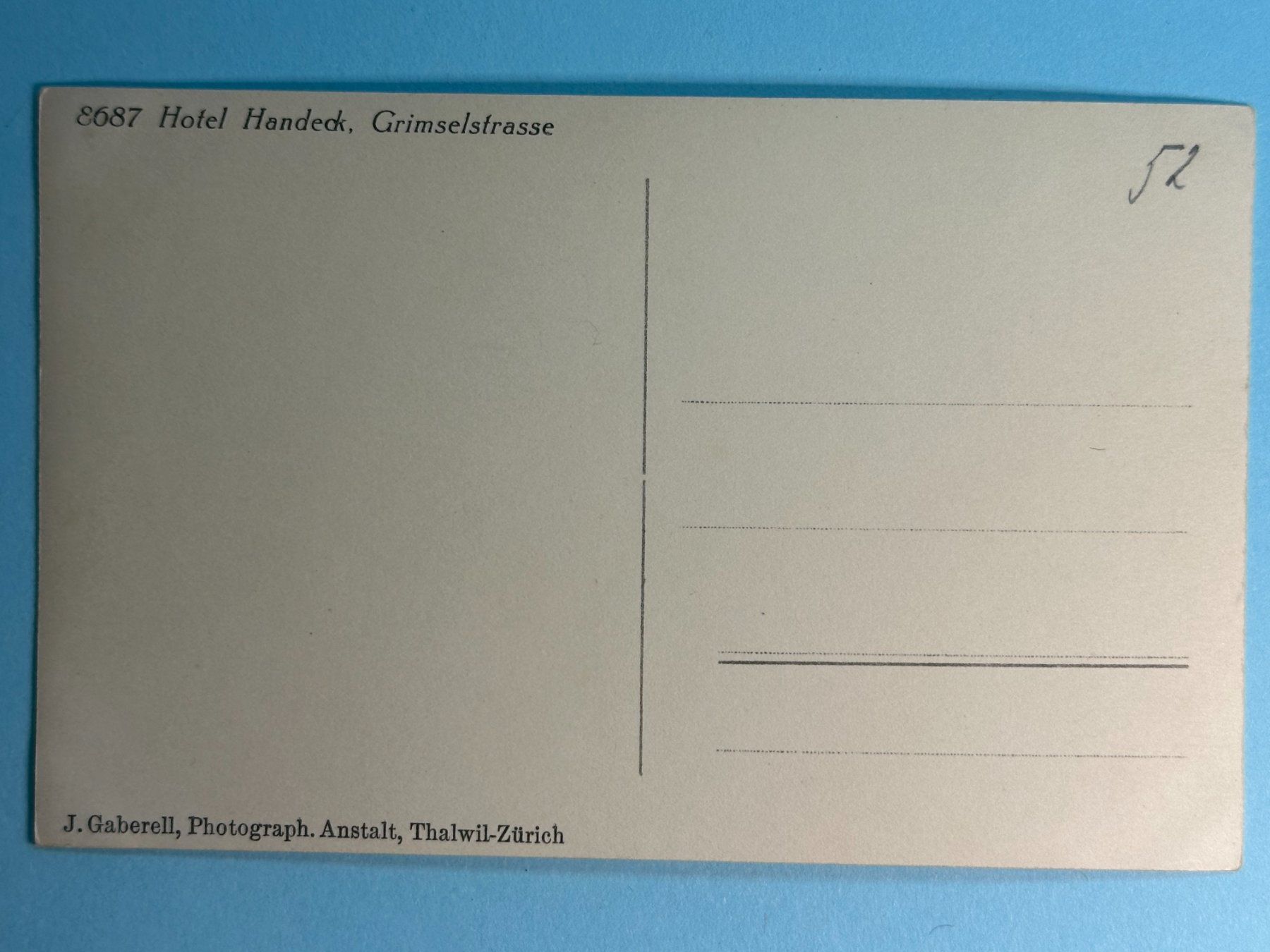 Cartoline postali: Hotel Handeck, Grimselstrasse – Usato da Steg VS venduto da _vinci_ 1