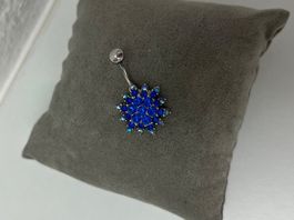 Bauchnabelpiercing königsblau ungetragen