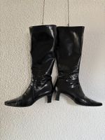 Elegante Echtleder Stiefel, Schwarz, Grösse 40, Top Zustand!