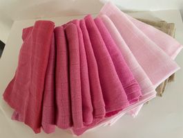 14 Nuschis, 60 c 60 cm, Koralle-Rosa-Hellrosa-Sand, Neu