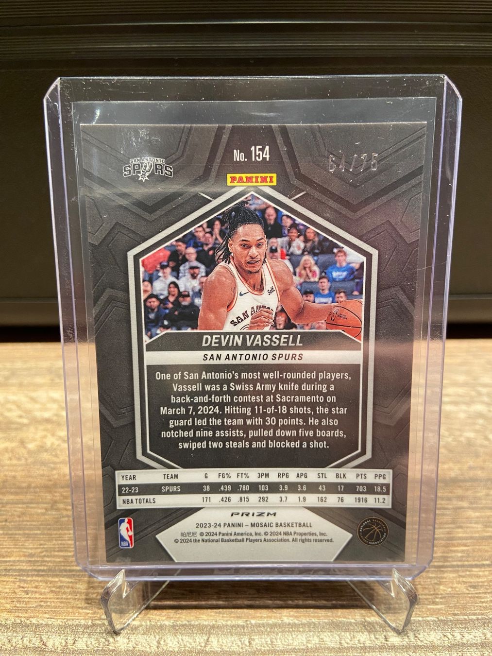Panini Carte collezionabili: Devin Vassell 64/75 Panini Mosaic 23/24 – Usato da Dagmersellen venduto da dav_b656 1