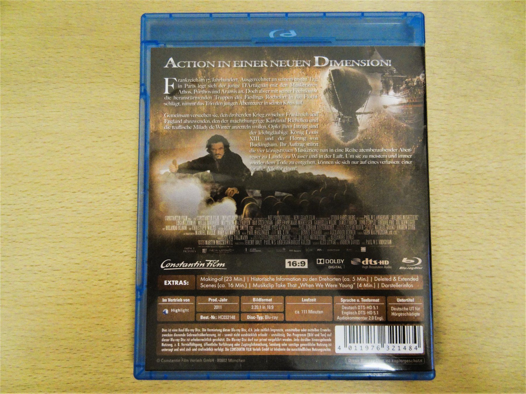 Tutti i DVDs: Blu-Ray - Die drei Musketiere – Usato da Amlikon-Bissegg venduto da riestig 2