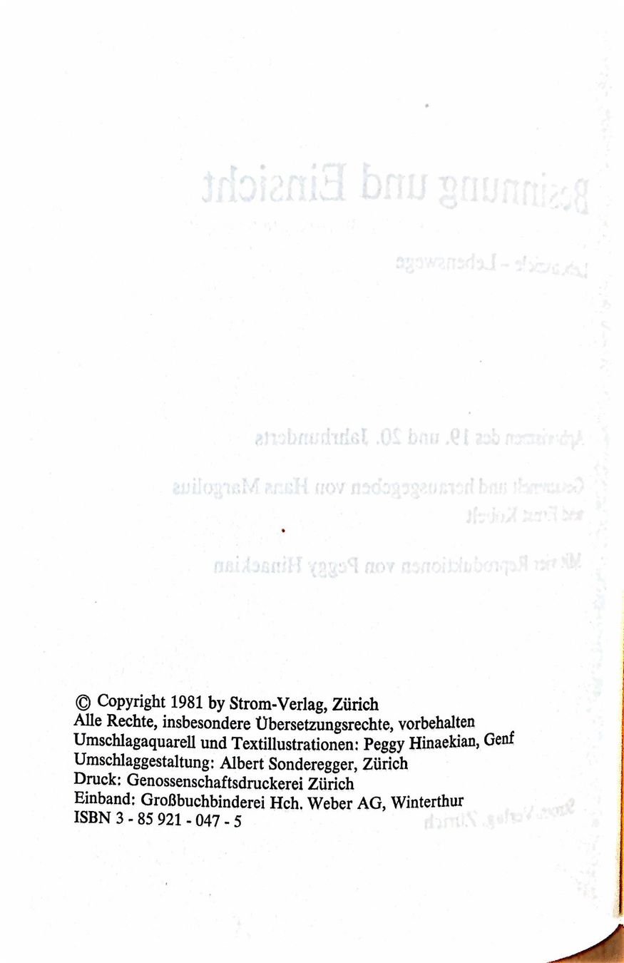 Libri: Besinnung und Einsicht – Nuovo (secondo la descrizione) da Sarnen venduto da Livres 2
