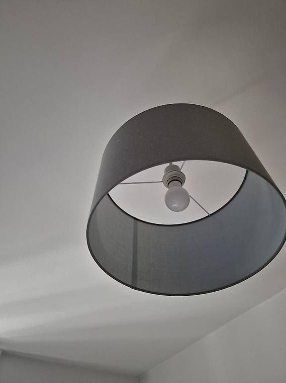 Kronleuchter & Deckenlampen: Grey fabric drum ceiling lamp – Gebraucht aus Zürich von sof_pz8l 1
