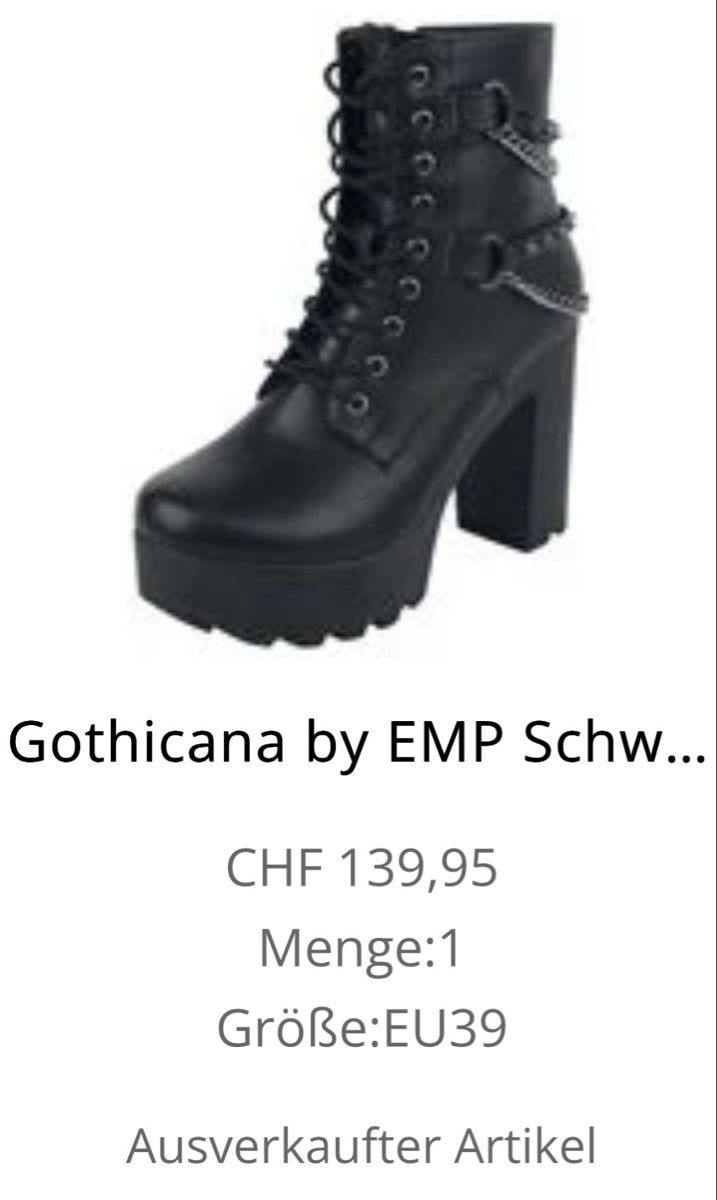 Scarpe da donna: NEU / Gothicana by EMP Black Platform Boots / 39 – Nuovo e nell'imballaggio originale da Zizers venduto da roxyrayneverland 1