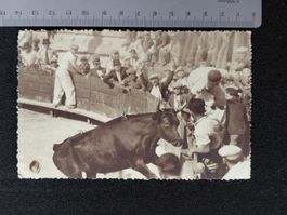 Alte französische Postkarte Stierkampf Tarascon 1941