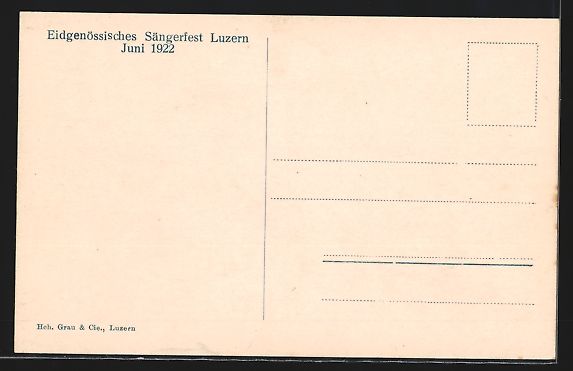 Cartoline postali: Luzern, Eidgenössisches Sängerfest 192 – Usato da Berlin venduto da bartko-reher 1