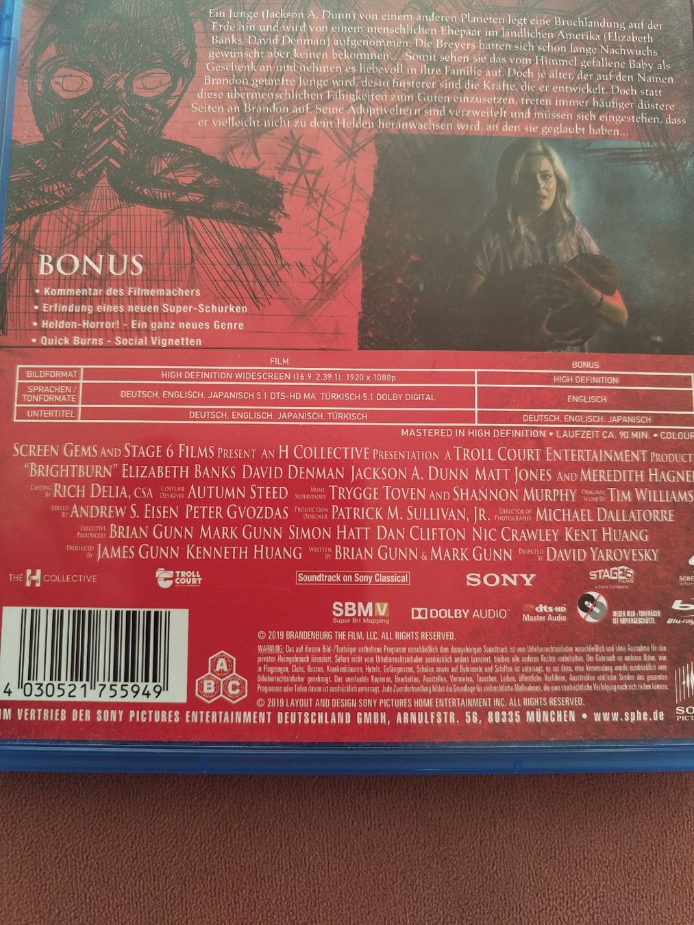 Tutti i DVDs: Blu-Ray Brightburn - Son of Darkness – Usato da Zürich venduto da Slevin2710 1