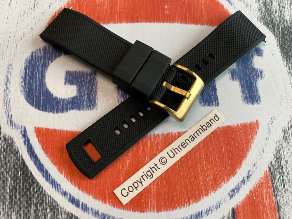 Typ Seiko Z20, Z22 Taucher Uhrenband Gummi Schwarz