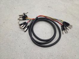 Audio Cable 2m Multicore Unbalanced 8 Channels wired