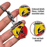 Abarth Schlüsselanhänger Metall Doppelseitig Original NEU