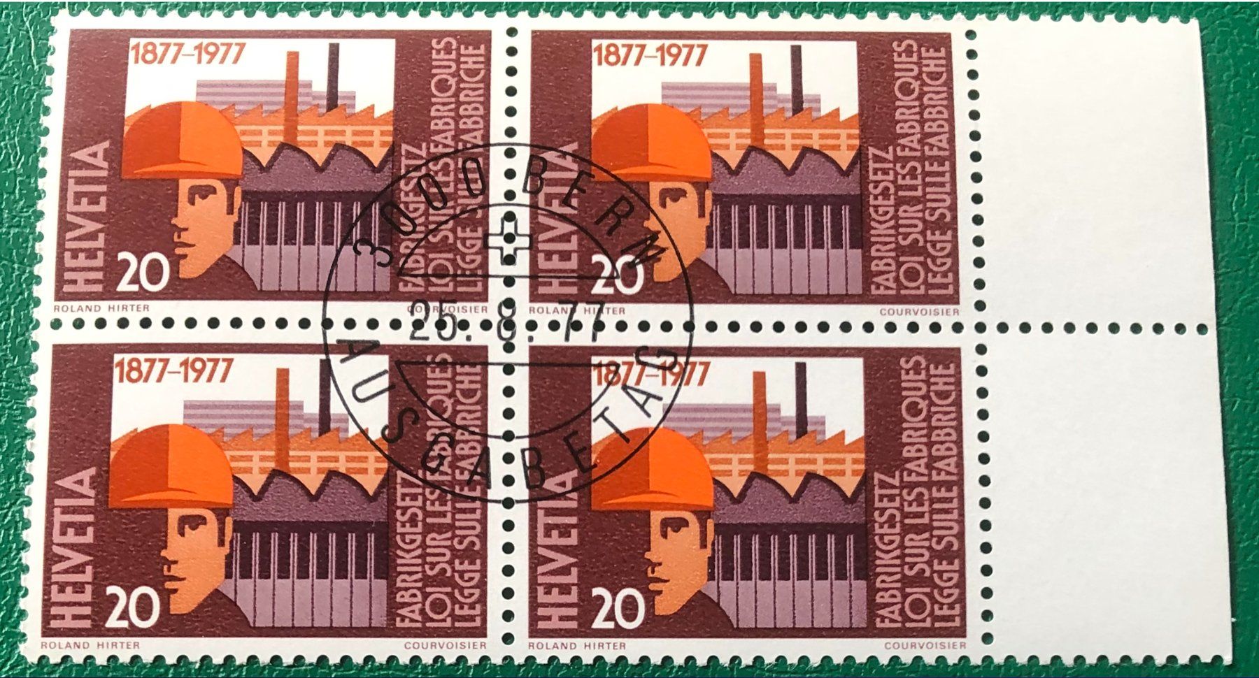 Tutti i francobolli: 4 er Block Nr. 591 mit ETStempel Bern    – Usato da Aarau venduto da Billa007