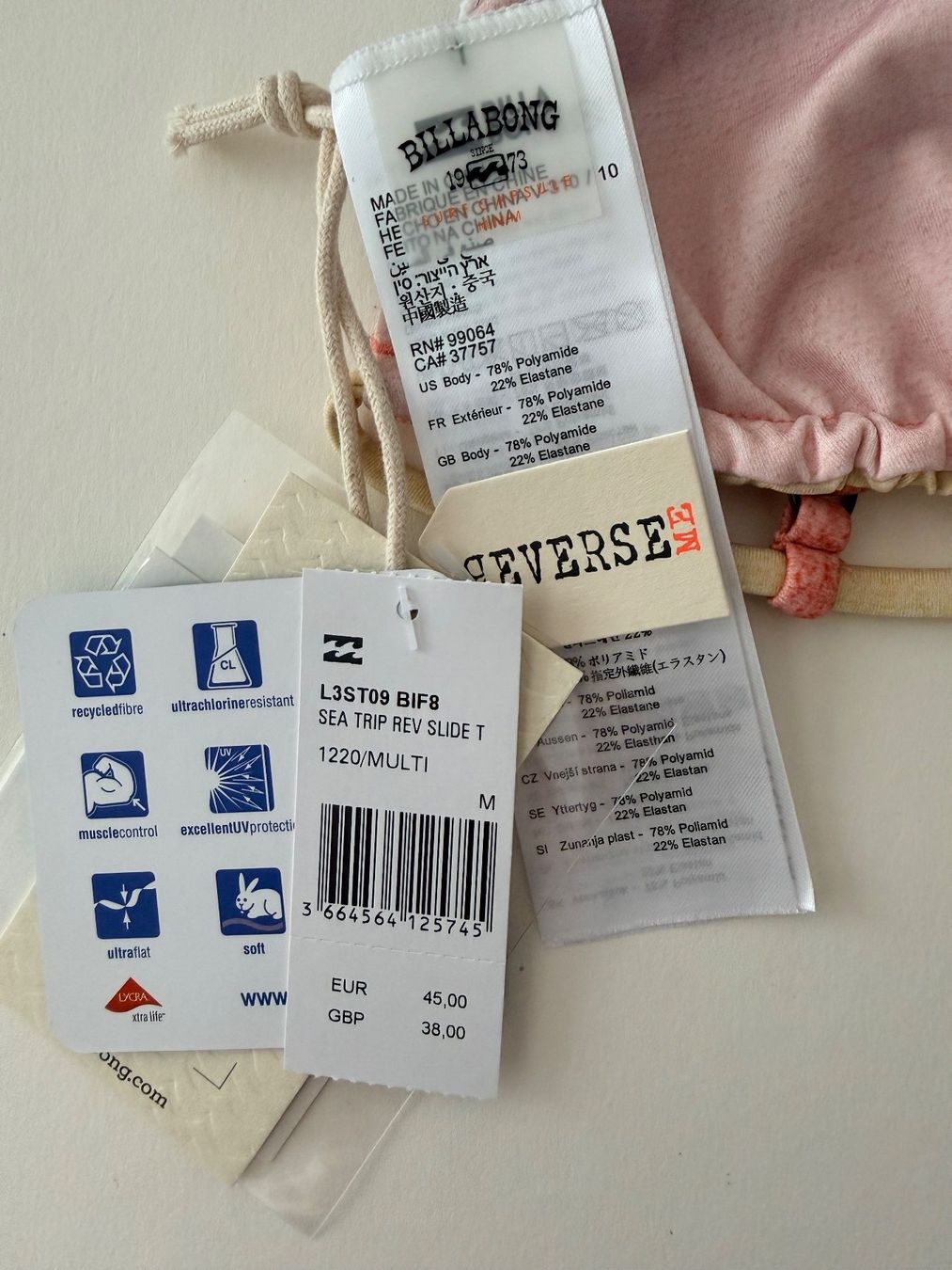 Billabong Costumi da bagno & Bikini: BILLA BONG, Bikini, Grösse M, Farbe Blau/Rosa – Nuovo e nell'imballaggio originale da Rudolfstetten venduto da gst_g7xl 4