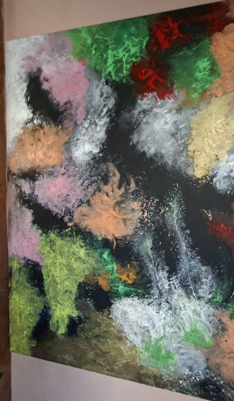 Dipinti: Gemälde " Abtauchen"  handmade 100×100 – Nuovo (secondo la descrizione) da Riehen venduto da Steinbock1970 4