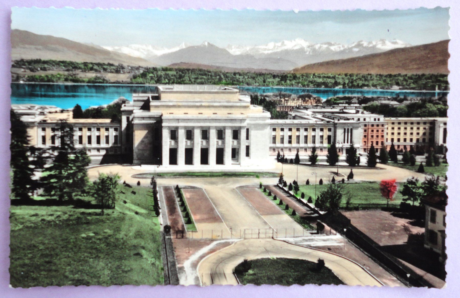Ansichtskarten: Genève - Palais de l' O.N.U. – Gebraucht aus Fétigny von Billy2miny