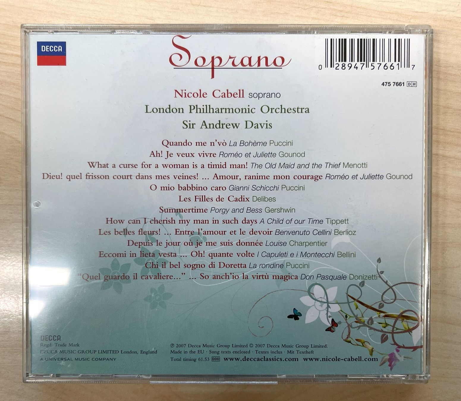 CD: Nicole Cabell - Soprano – Usato da Oftringen venduto da Vucki 1