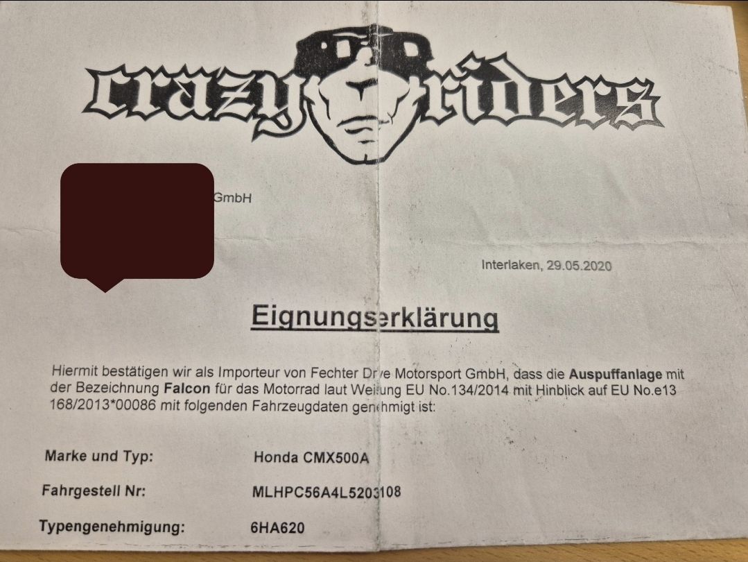 Honda Chopper: Honda CMX 500 Rebell – Usato da Winterthur venduto da Neuesim 3