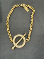 Blumarine Gold Tone Toggle Bracelet - Elegant Statement!