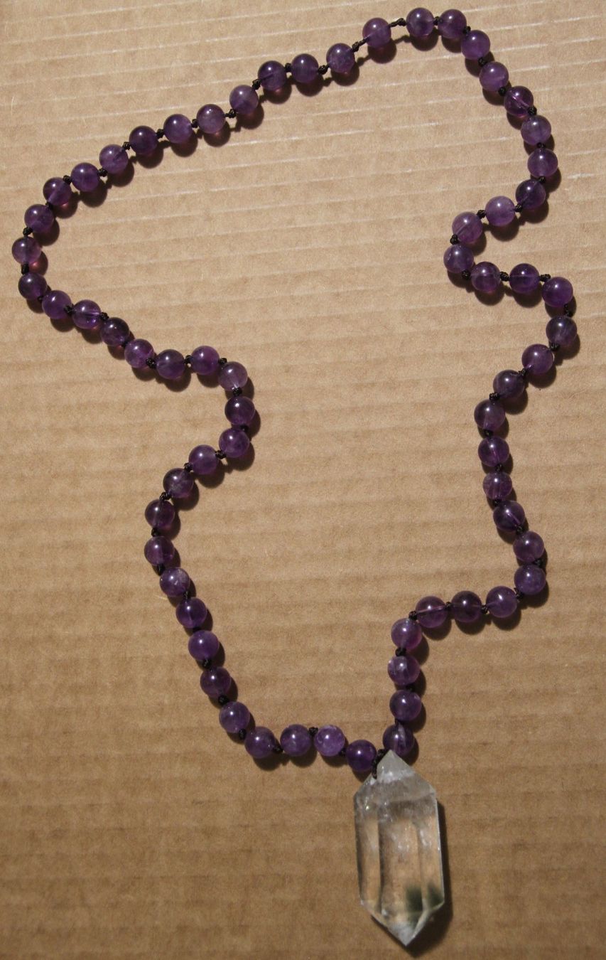 Ketten: Neu: Mega Bergkristall Amethyst Kette Collier 68 cm lang – Neu (gemäss Beschreibung) aus Matten b. Interl von EdelsteineInterlaken 8