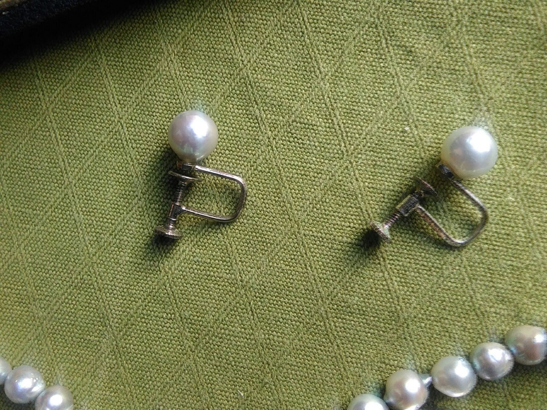 Perle (finte): Perlen-Collier mit Ohrringe, 950 Silber – Usato da Neuenhof venduto da elRey123 2