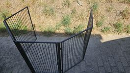 Schutzgitter faltbar Metall schwarz 3-teilig für Cheminee