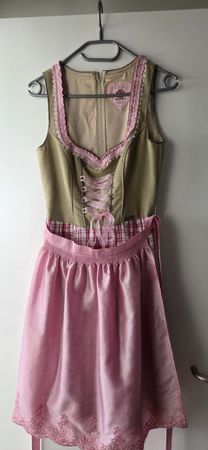 Dirndl Spieth und Wensky beige rosa Grösse 36 Zustand gut