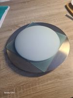 Design Deckenlampe Edelstahl Glas Ø 36cm E27 Fassung