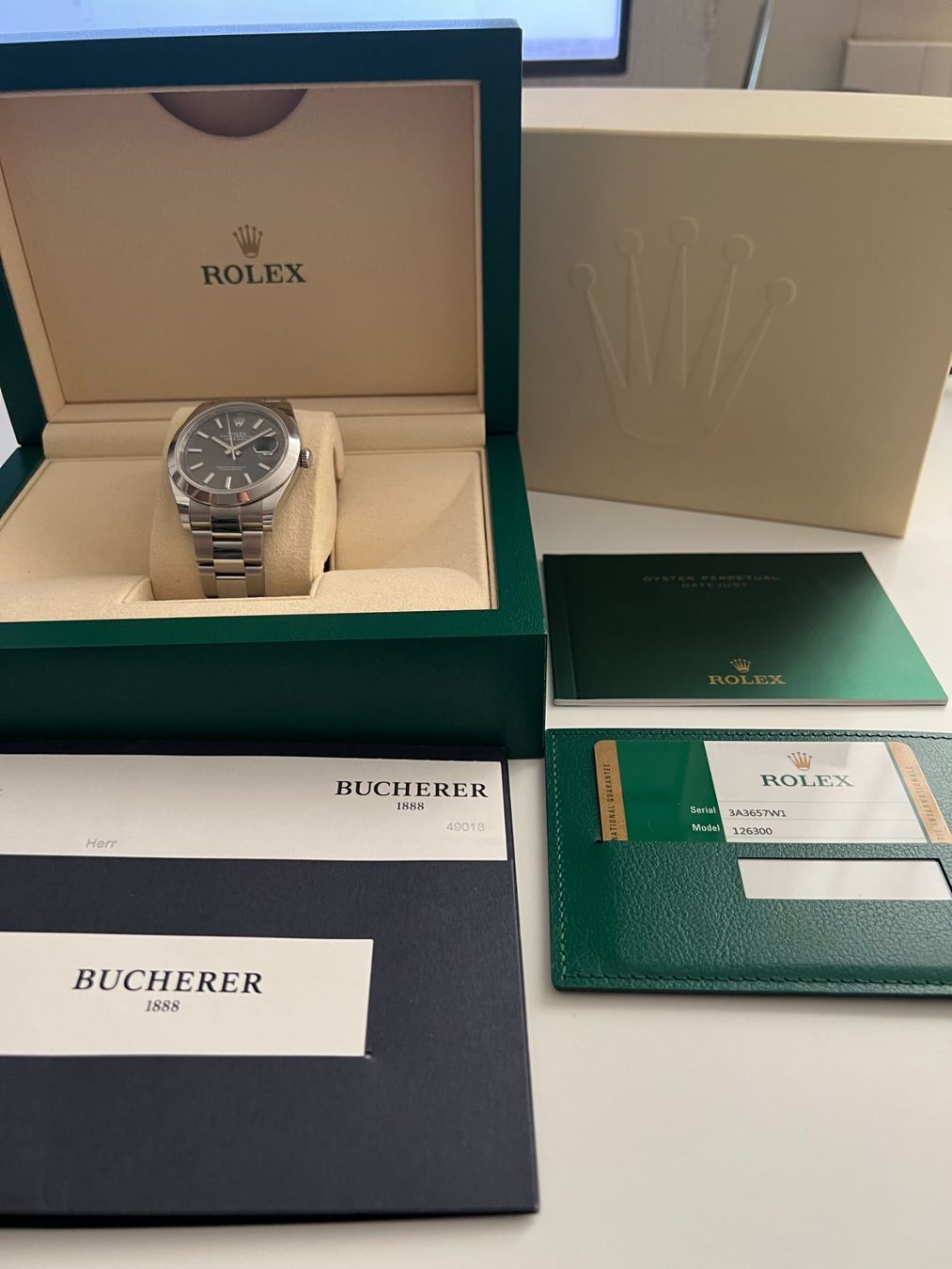 Rolex Orologi: ROLEX Datejust Rhodium Dial  41mm Full Set – Usato da Gränichen venduto da Paolosch 3