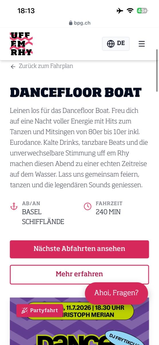 Tickets: 2 Tickets 11.07 Tanz Boot Rhy – Neu und originalverpackt aus Niederrohrdorf von liv_7gbr 1