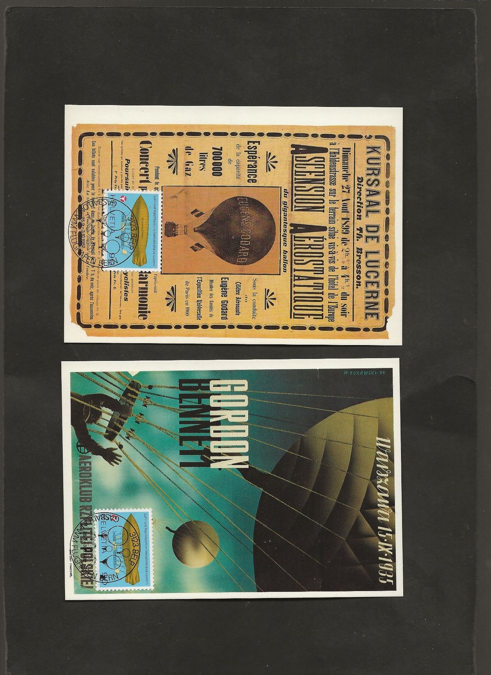 Tous les timbres: Ballon 1982 BERN 6 Nostalgiekarten gebraucht Luftpost – D'occasion à Au ZH par xelagreb01 3