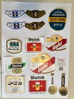 diverse Etiketten Warteck Bier