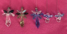 5 wunderschöne Suncatcher-Engel mit funkelnden Kristallen