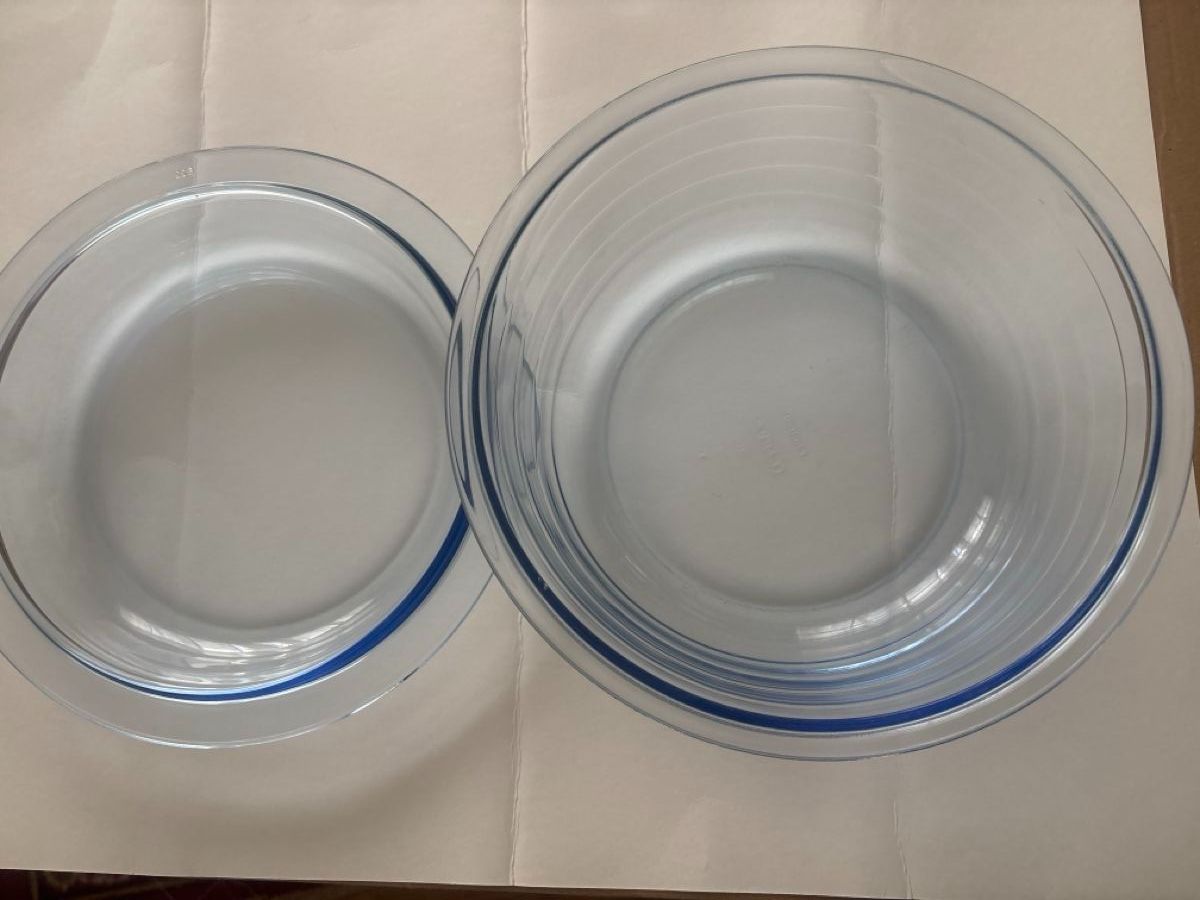 Pyrex Ciotole: Pyrex Form 2.5 Liter mit Deckel, Glas, Blau, – Usato da Wallisellen venduto da AS.TZ. 2