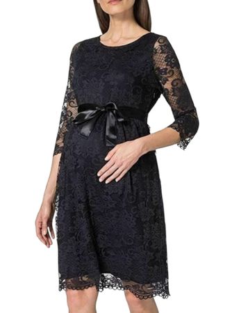 Umstandsmode: ESPRIT Maternity Spitzenkleid mit Schleife S