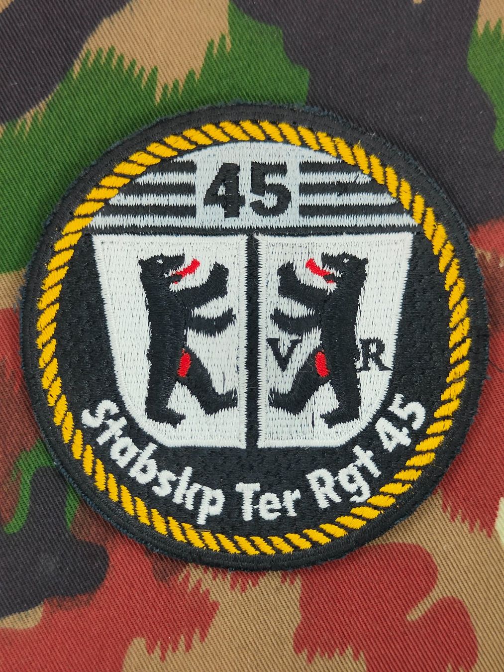 Schweizer Armee Placchette & Badge: Verbandsabzeichen Ter Rgt 45 Stabskp – Usato da Bauma venduto da SwissMilitaria