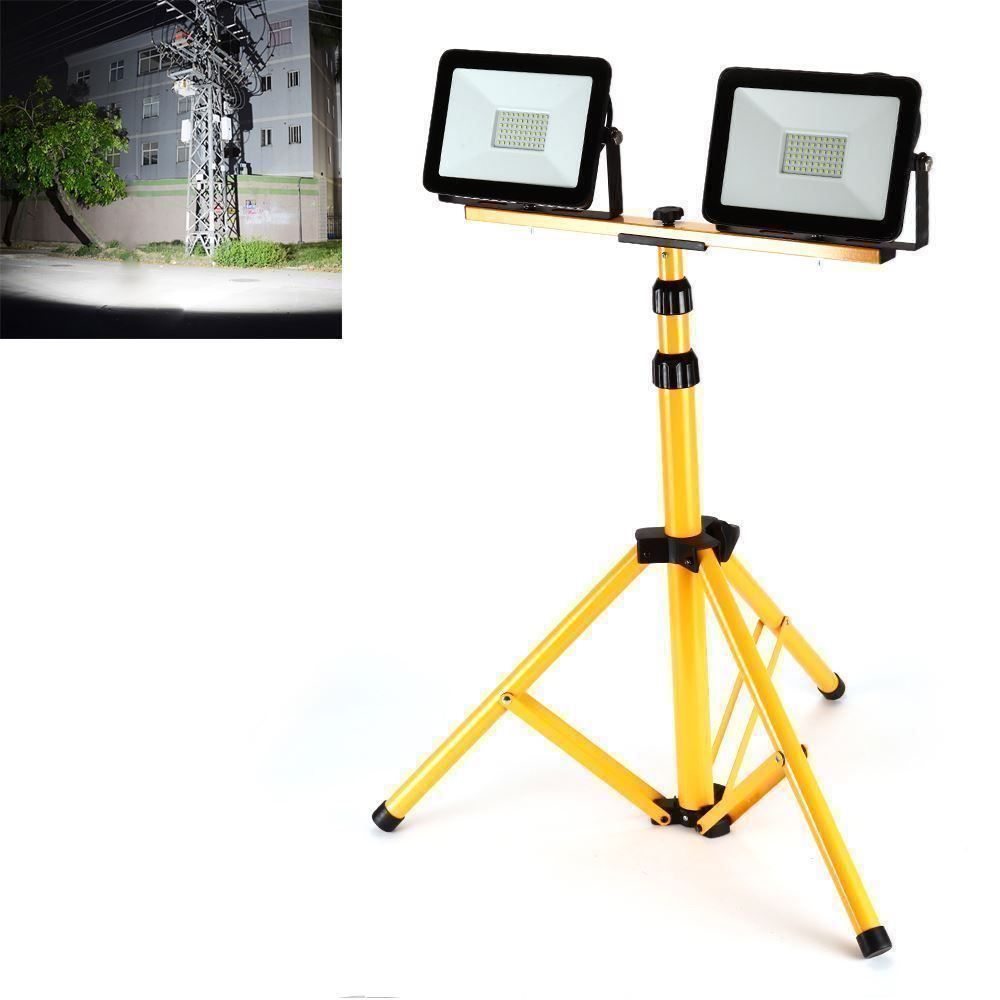 Lampade: 2X LED Strahler+Stativ Fluter Flutlicht – Nuovo (secondo la descrizione) da Thun venduto da Top32